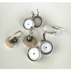 Ohrring Fassung für 12 mm Cabochons