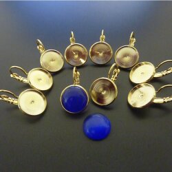 Ohrring Fassung für 12 mm Cabochons