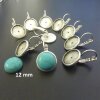 Ohrring Fassung für 12 mm Cabochons