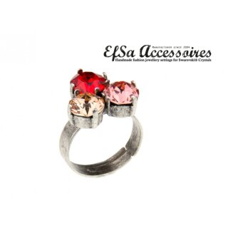 16 mm Ring Fassung fr 8 mm Chatons, Rivoli Swarovski Stein