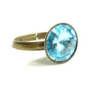 16 mm Ring setting for 10 mm Rivoli Swarovski Crystals