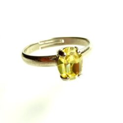 Ring Setting with 16 mm Loop for 8x6 mm Oval Swarovski Crystals