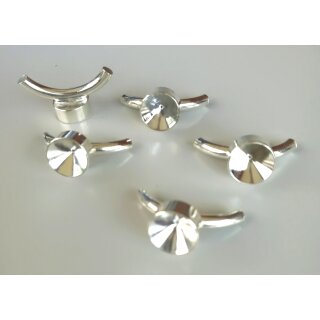 Ring Fassung mit halber Schiene fr 8 mm Chatons Kristall