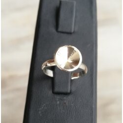 Ring Fassung mit 16 mm Ringschiene für 8 mm Rivoli Swarovski Stein