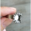 Ring setting with crystal border for 10 mm Rivoli Crystals