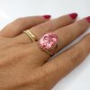 Ring setting for 18x13 mm Oval Swarovski Crystals