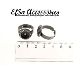 Ring setting for 10 mm Rivoli Crystals