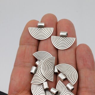 10 Stammesanhnger, Ethno Charm 17*24 mm Altsilber