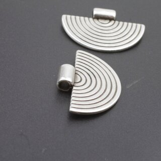 5 Halbmond Anhnger, Ethnische Anhnger, altsilber