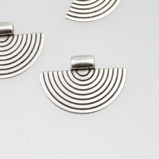 5 Halbmond Anhnger, Ethnische Anhnger, altsilber