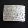 Croco Look Belt Buckle, antique silver