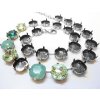 XXL necklace setting for 12 mm Cushion Square Swarovski Crystals