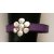 Flower Leather Bracelt with magnetic closure