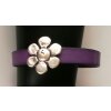 Blumen Lederarmband mit Magnetverschluss