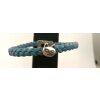 Cute braided leather bracelet cat with magnetic closure