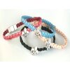 Cute braided leather bracelet Fleur-de-Lys with magnetic closure