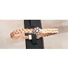 Cute braided leather bracelet Flower with magnetic closure