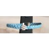 Cute braided leather bracelet Flower with magnetic closure