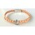 Cute braided leather bracelet Ladybug with magnetic closure