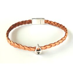 Cute braided leather bracelet Lock with magnetic closure