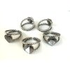 Ring setting twisted for 11x10 mm Heart Fancy Swarovski Crystals