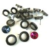 Stud earring setting for 14 mm Rivoli Swarovski Crystals