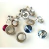 Stud earring setting for 14 mm Rivoli Swarovski Crystals