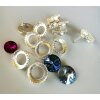 Stud earring setting for 14 mm Rivoli Swarovski Crystals