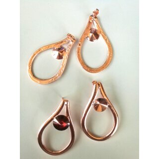 Exklusive Ohrstecker Fassung rosegold fr 10 mm Rivoli Kristalle