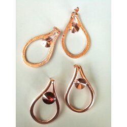 Exclusive stud Earring setting rosegold for 10 mm Rivoli Crystals