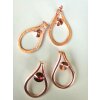 Exklusive Ohrstecker Fassung rosegold für 10 mm Rivoli Kristalle