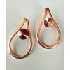 Exklusive Ohrstecker Fassung rosegold für 10 mm Rivoli Kristalle