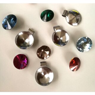 Anhnger Fassung mit Rhrchen fr 14 mm Rivoli Swarovski Stein