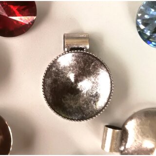 Anhnger Fassung mit Rhrchen fr 14 mm Rivoli Swarovski Stein