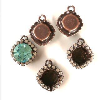 Anhnger Fassung mit Kristallrand fr 10 mm Chatons, Rivoli Swarovski Kristalle