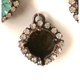 Anhnger Fassung mit Kristallrand fr 10 mm Chatons, Rivoli Swarovski Kristalle