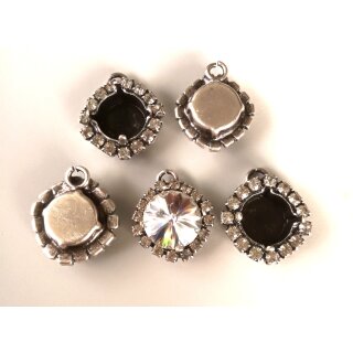 Anhnger Fassung mit Kristallrand fr 10 mm Chatons, Rivoli Swarovski Kristalle