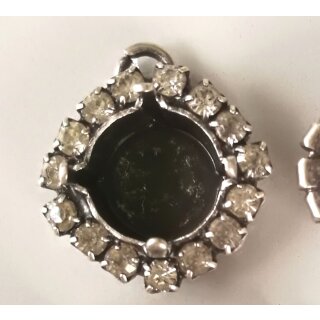 Anhnger Fassung mit Kristallrand fr 10 mm Chatons, Rivoli Swarovski Kristalle