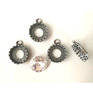 Anhnger Fassung fr 10 mm Rivoli Swarovski Kristall