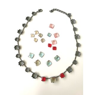 Ketten Fassung fr 8 und 10 mm Flatback No Hotfix Swarovski Kristalle