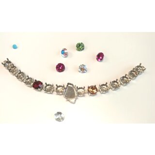 Armband Fassung fr 8 mm Chatons und 19x11,5 mm Galactic Fancy Swarovski Kristalle