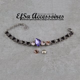 Armband Fassung fr 8 mm Chatons und 19x11,5 mm Galactic Fancy Swarovski Kristalle