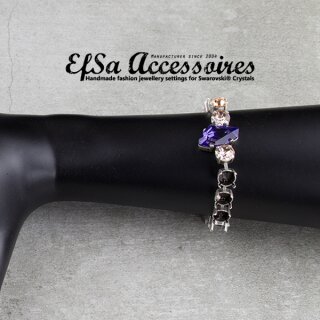 Armband Fassung fr 8 mm Chatons und 19x11,5 mm Galactic Fancy Swarovski Kristalle
