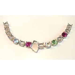 Armband Fassung fr 8 mm Chatons und 19x11,5 mm Galactic Fancy Swarovski Kristalle