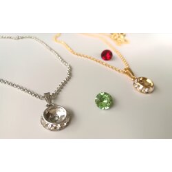 Necklace Setting with crystal border for 14 mm Chatons Crystals