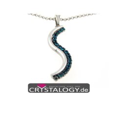 Exclusive Pendant with coloured crystal border