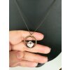 Ring Pendant Necklace with Cushion Square Swarovski Crystal