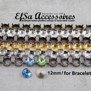 1 m Cupchain for Bracelet for 12 mm Rivoli Crystals