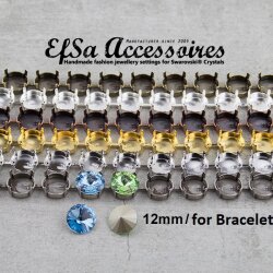 1 m Cupchain for Bracelet for 12 mm Rivoli Crystals