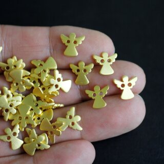 30 Armband Verbinder Engel, Metallperle Engel Mat Gold